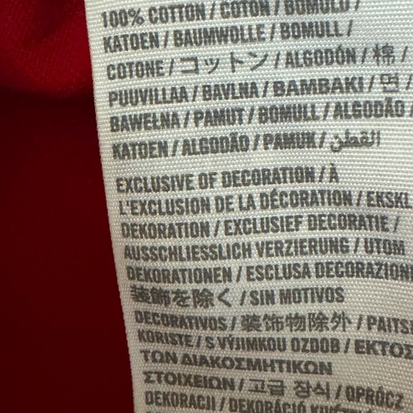 Hollister Vibrant Red Henley Shirt with Blue Logo 100% Cotton - Picture 9 of 9